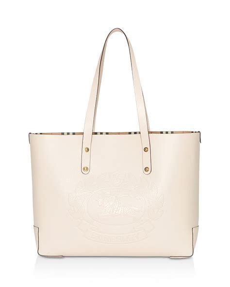 burberry small embossed crest tote|burberry tote outlet.